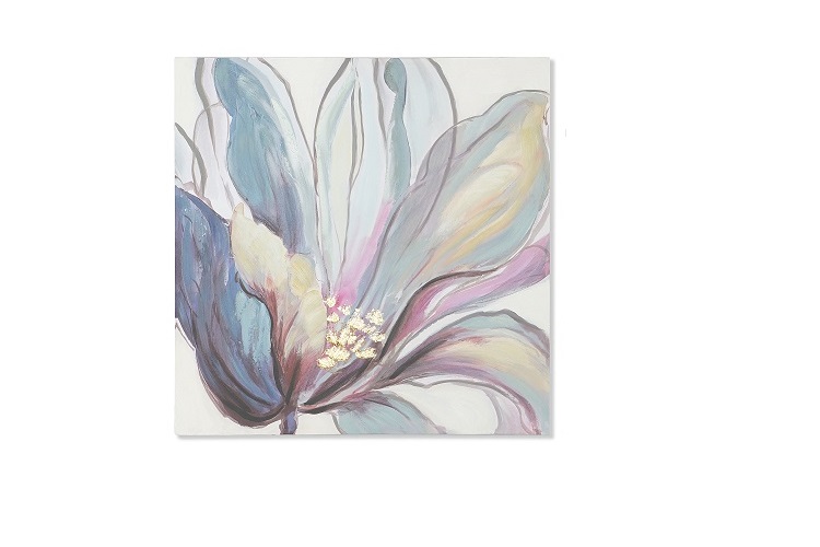 CUADRO LIENZO MDF 80X3X80CM FLOR